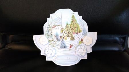 Cheery Christmas in Blue - Shaped Wobble Card Mini-kit by Kathleen Collison