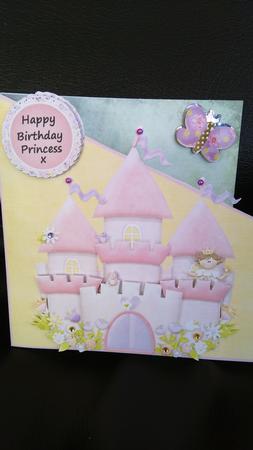 Happy Birthday Princess Fairytale Dreams Castle by Kathleen Collison