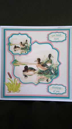 Get Well Soon Card with Mallard Pond Scene by Kathleen Collison