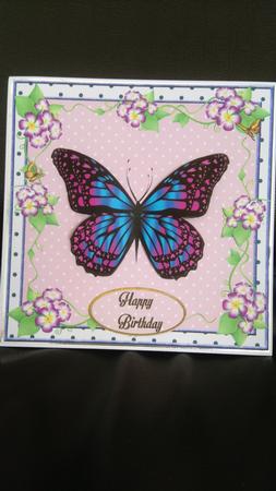 Polka Dot & Butterfly Birthday Card by Kathleen Collison