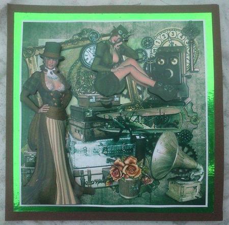 Steampunk Ladies Travelling Light by Kathy Holyoake