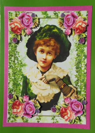 When Irish Eyes Are Smiling, Vintage Irish Lady A4 by Kathy Holyoake