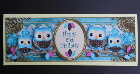 Blue Owls 21st Birthday Large Dl Decoupage Step by Step Featured Gallery Photo