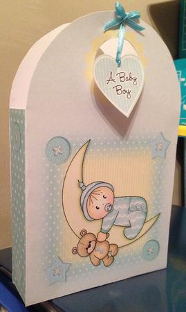 Moon Baby Boy Large Gift Bag by Katie Buckley