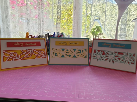 Christmas panel card toppers by Katie King