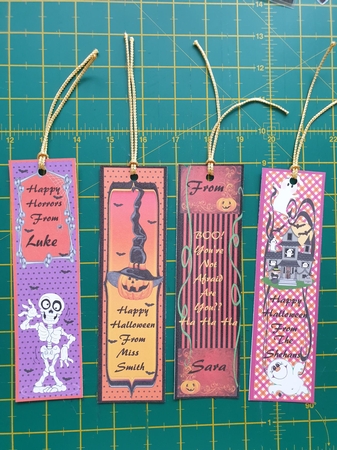 Halloween Skelton Bookmarks Book Marks by Katie King