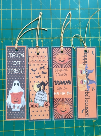 Halloween Pumpkin Bookmarks Book Marks by Katie King