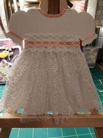 Baby Dress fold over invitation , invite, shower, birth, christening, communion by Katie King