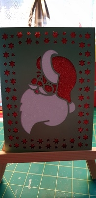 SANTA FRAMED CARD 7 by Katie King