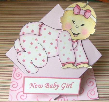 Pink Baby Diamond Top Card by Cat McCormick