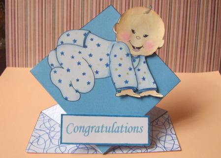 Blue Baby Diamond Top Card by Cat McCormick