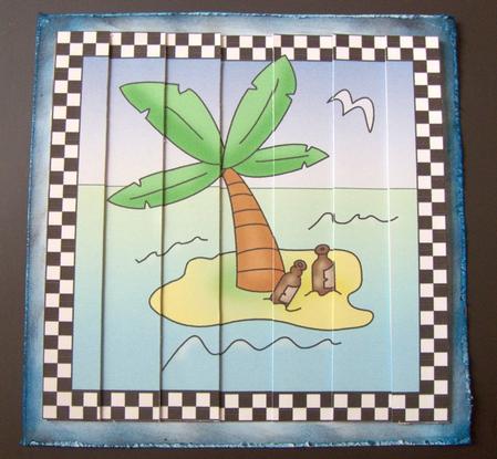 Treasure Island/desert Island Quick Card Side Stacker Topper by Cat McCormick