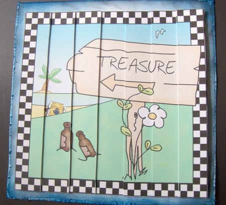 Treasure Island/desert Island Quick Card Side Stacker Topper by Cat McCormick