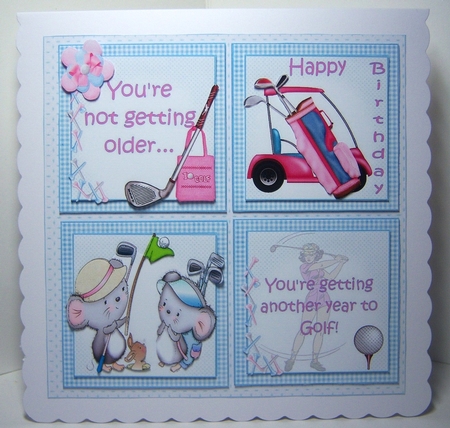 8x8 Another year to golf ladies mini kit by Katie Silver