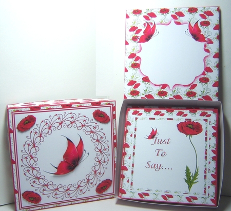 Red Poppy Notelet Set by Katie Silver