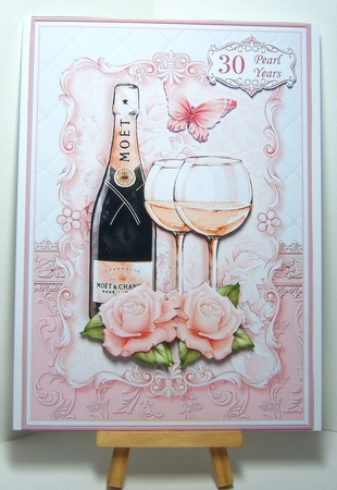 CHAMPAGNE CELEBRATIONS A5 Decoupage & Insert Bumper Kit  by Katie Silver