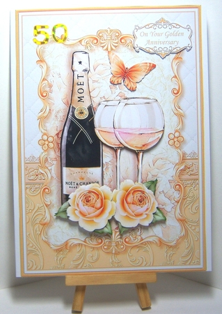 CHAMPAGNE CELEBRATIONS A5 Decoupage & Insert Bumper Kit  by Katie Silver