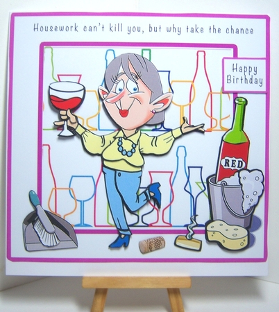 Housework Cant Kill You - Decoupage by Katie Silver