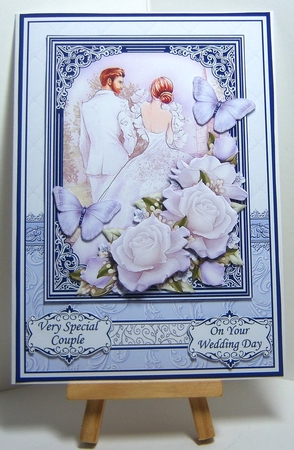 BRIDE & GROOM WEDDING DAY A5 Decoupage & Inserts With Verses Bumper Kit by Katie Silver