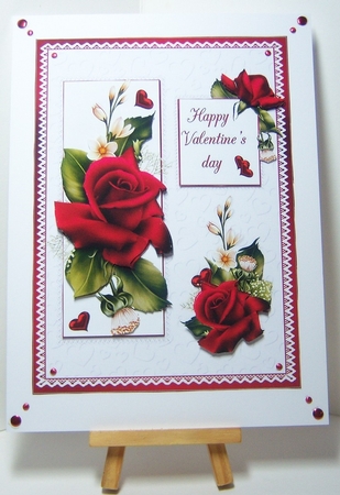 Happy Valentines day roses and lace mini kit by Katie Silver