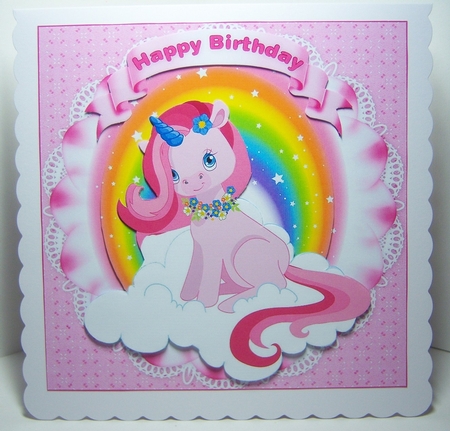 7x7 Magical unicorn birthday girl mini kit by Katie Silver