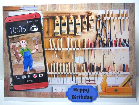 Carpenter Phone Card by Katie Silver