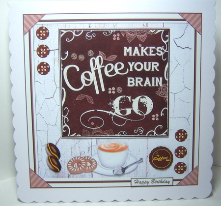 Coffee starts My Day Decoupage Topper by Katie Silver