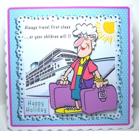 Always Travel First Class - Decoupage by Katie Silver
