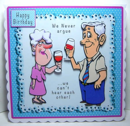 We Never Argue - We Cant Hear Each Other - Decoupage by Katie Silver