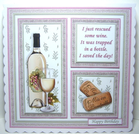 WINE SAVE THE DAY or CRAFTY CORKS 7.5 Quick Layer Cards Bumper Kit by Katie Silver