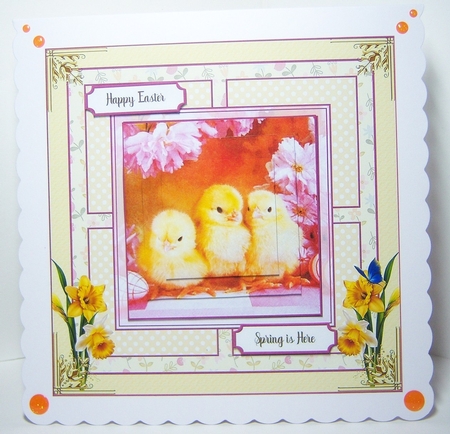 Vintage Easter Chicks Decoupage & Pyramid Mini Kit by Katie Silver