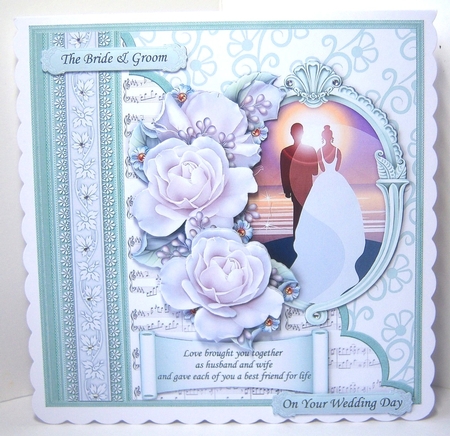 WEDDING DAY AT SUNSET Mint Decoupage Mini Kit by Katie Silver