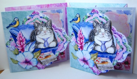 The Cats Whiskers 4 We are Not Amused! 6x6 Cards by Katie Silver