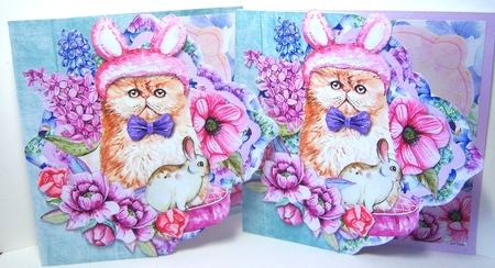 The Cats Whiskers 4 We are Not Amused! 6x6 Cards by Katie Silver