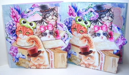 The Cats Whiskers 4 We are Not Amused! 6x6 Cards by Katie Silver