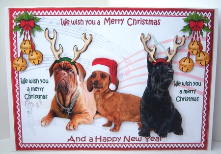We wish you a merry Christmas from the dogs mini kit 3 by Katie Silver