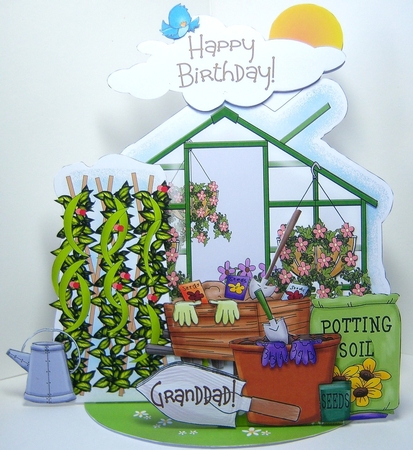 Giant Easel Tableau 3D Card Kit - Gardening Dreams by Katie Silver