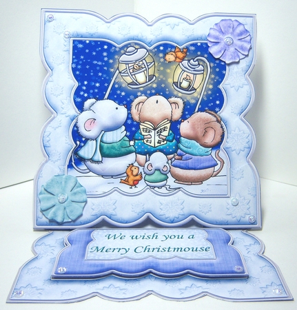Christmas Merry Mice Easel Card Kit by Katie Silver