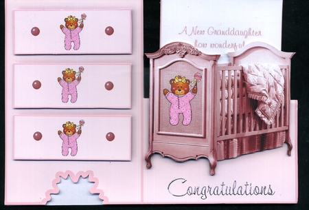 New Baby Girl 3 Drawer by Katie Silver