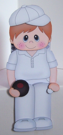 3D on the Shelf Card Kit - Lawn Bowls Boy Alfie by Katie Silver
