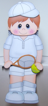 3D on the Shelf Card Kit - Little Tennis Boy Lewis by Katie Silver