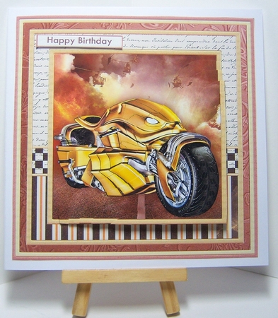 Futuristic Gold Motor Bike 8x8 Mini Kit for Men by Katie Silver