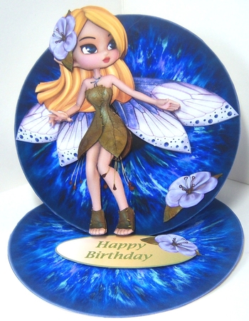 May Fairy Iris Easel Card by Katie Silver