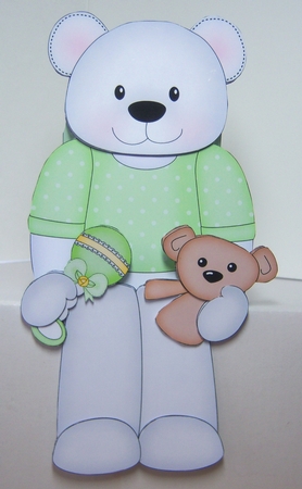 3D on the Shelf Card Kit - Beau Baby Bear by Katie Silver