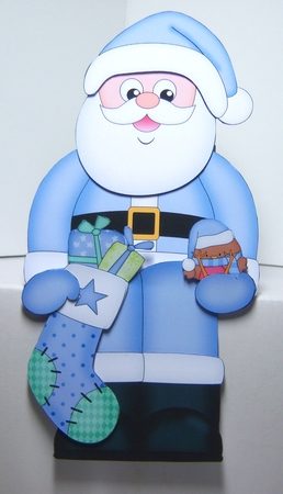 3D on the Shelf Card Kit - Santa's Christmas Stocking by Katie Silver