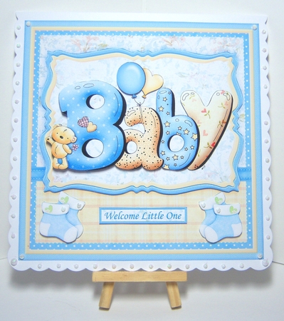 Bubble Baby Boy 7.5 Decoupage Mini Kit by Katie Silver