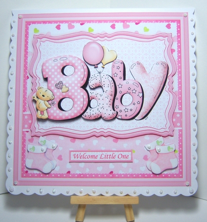 Bubble Baby Girl 7.5 Decoupage Mini Kit by Katie Silver