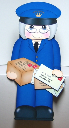 3D on the Shelf Card Kit - Little Postwoman Page by Katie Silver