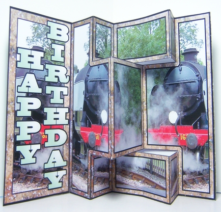 Shutter Surprise Card - Steam Trains by Katie Silver