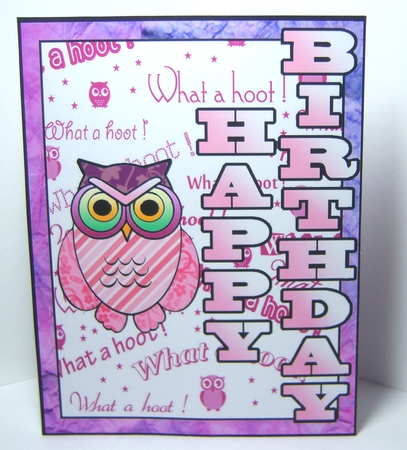 Shutter Surprise Card - What a Hoot (pink) by Katie Silver